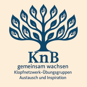 Bild Logo Klopfgruppe stilisierter Baum mit Händen als Blättern - KnB gemeinsam wachsen